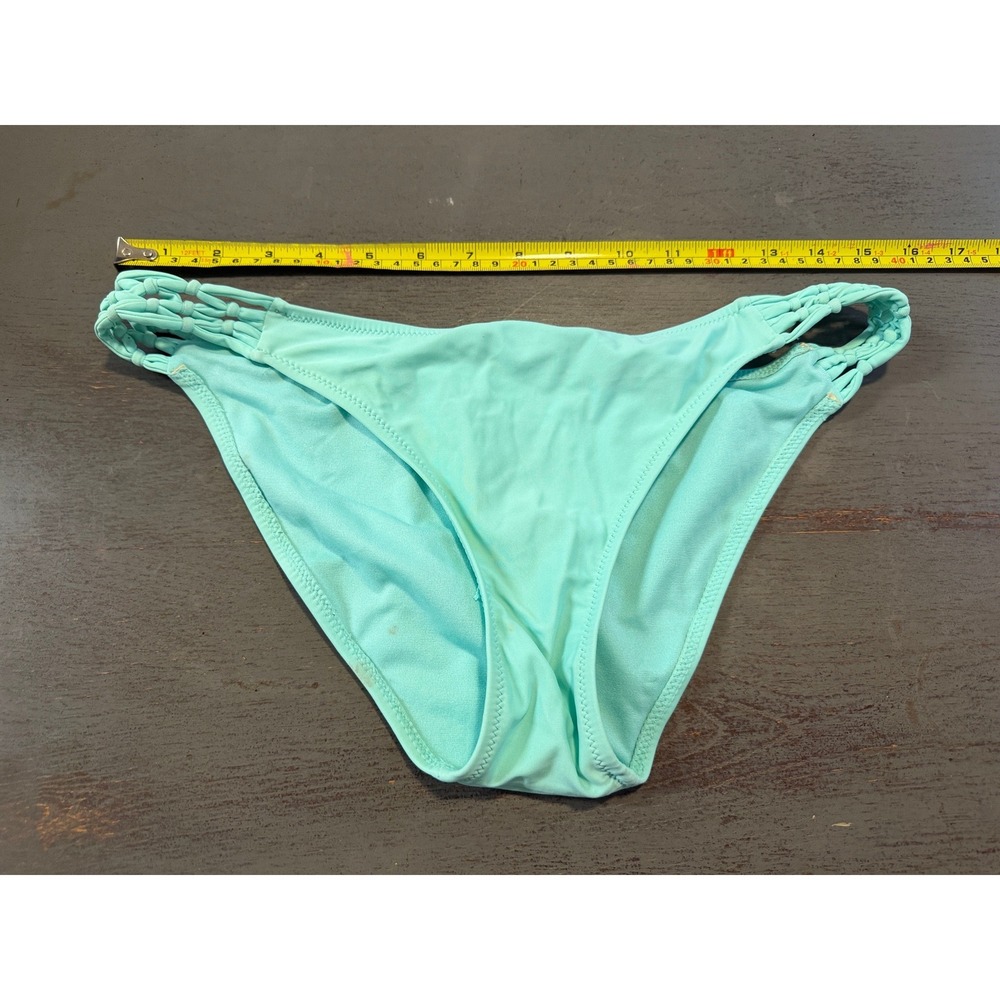 Rue Bleu by Rue21 Aqua Mint Green Macrame Braided Strappy Bikini Bottoms Large